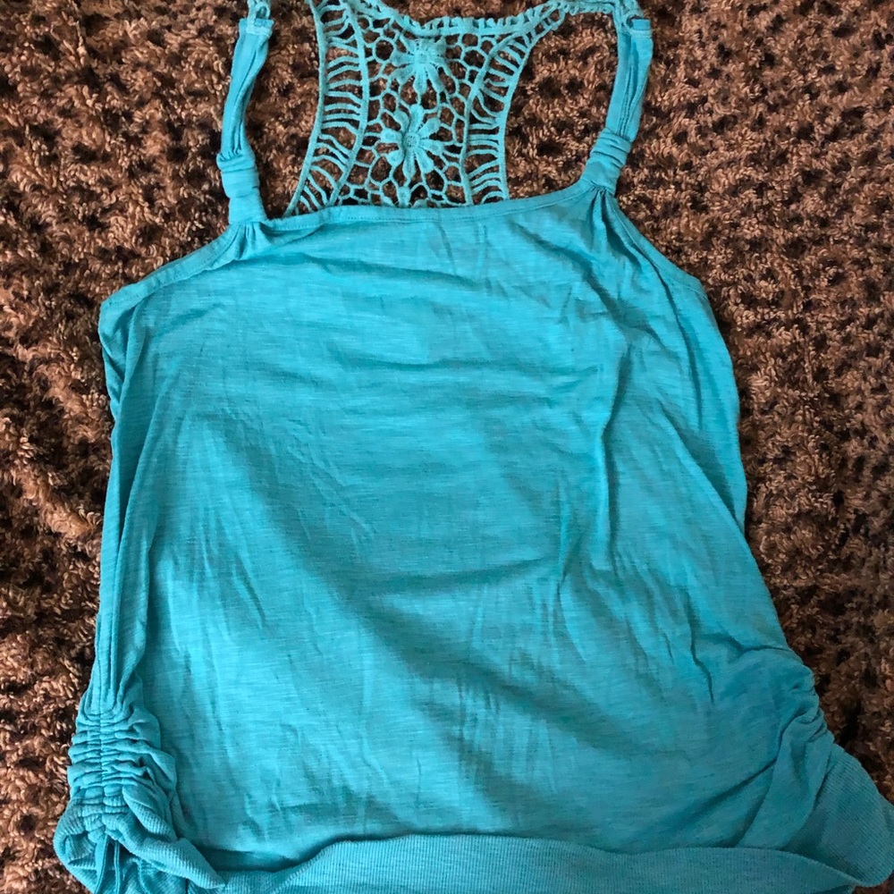 Blue sleeveless top